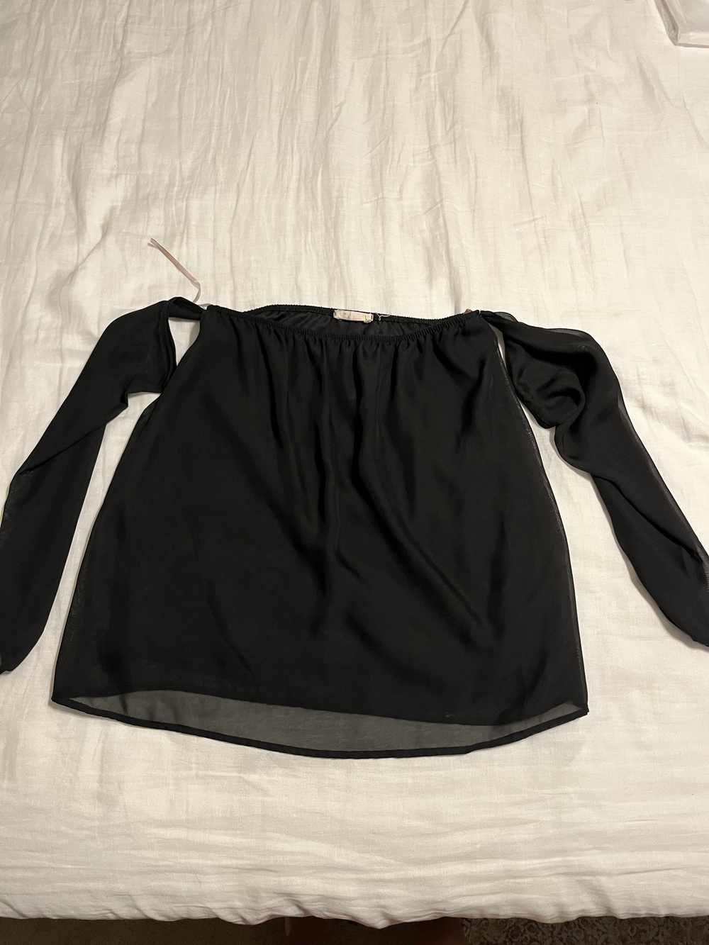 Rachel Kate Off Shoulder Blouse Long Sleeve Black